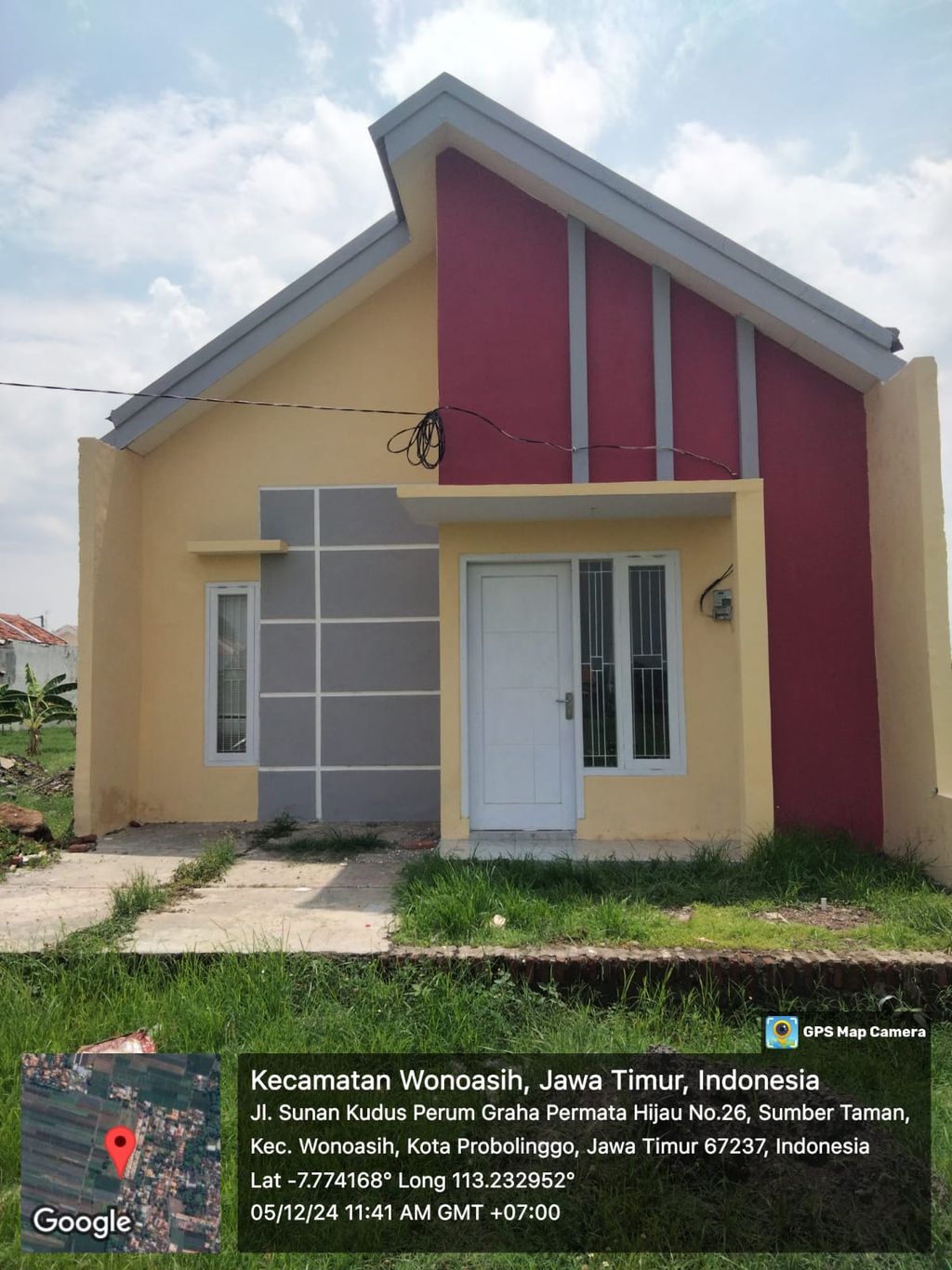foto tampak rumah tipe 36 perumahan Jenggrong CityLand