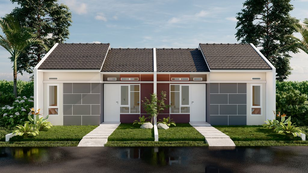 foto tampak rumah tipe Garnet perumahan Pondok Permata Tahap 4