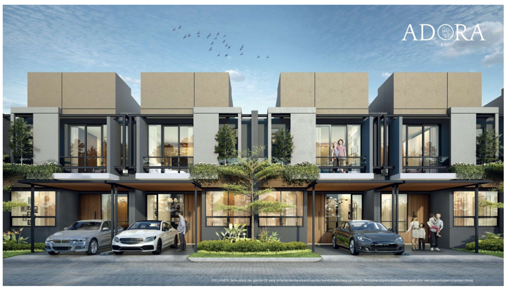 foto tampak rumah tipe 93 / 99 F9 1 perumahan ADORA