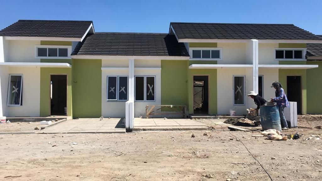 foto tampak rumah tipe 36/72 perumahan RANGGOON RESIDENCE