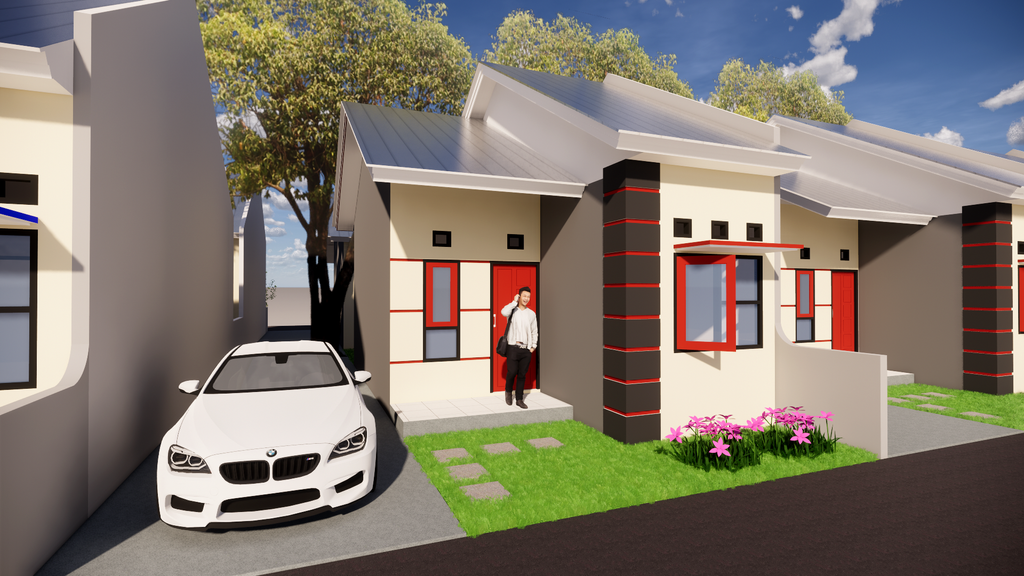 foto tampak rumah tipe 36 perumahan GRAND ROYAL RESIDENCE 2 TAHAP 1