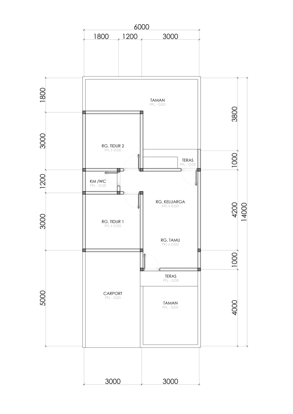 foto denah rumah tipe DELIMA perumahan Yuhana Residence