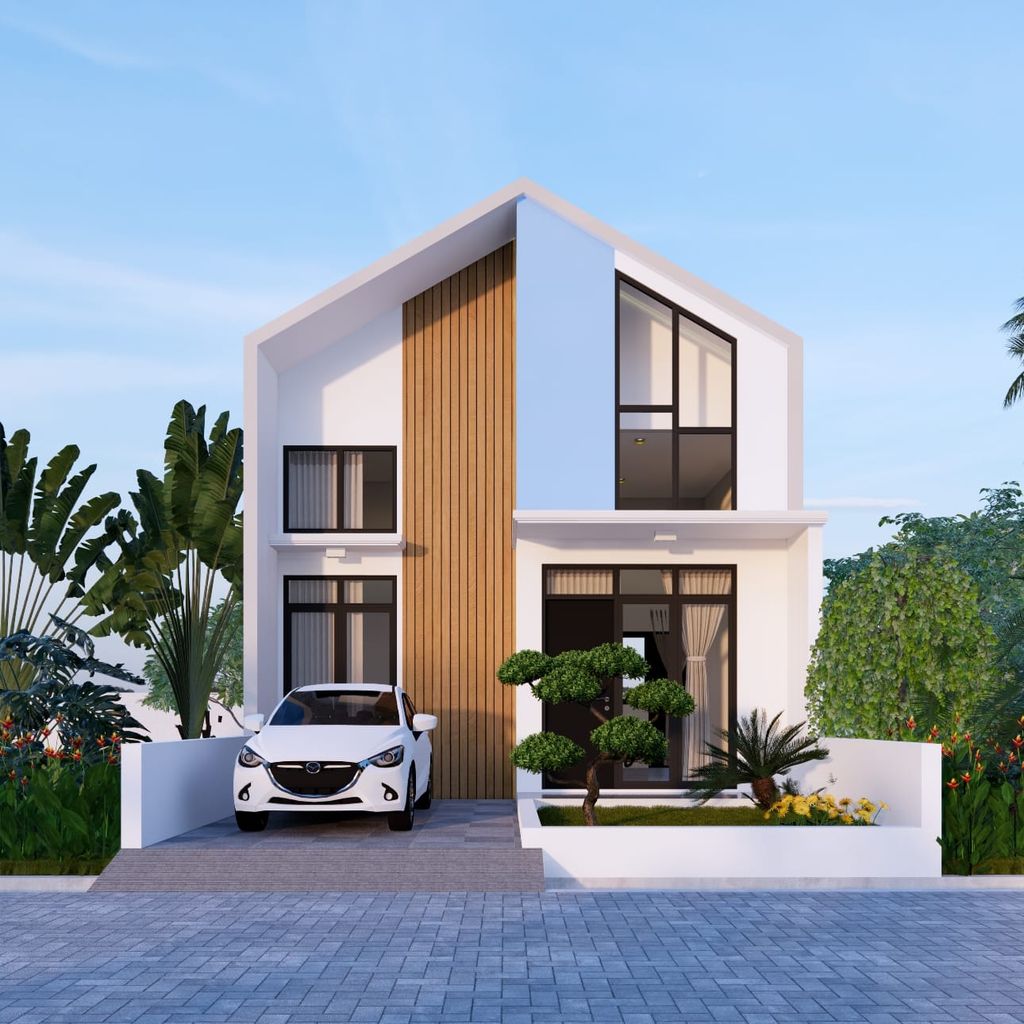 foto tampak rumah tipe DELIMA perumahan Yuhana Residence
