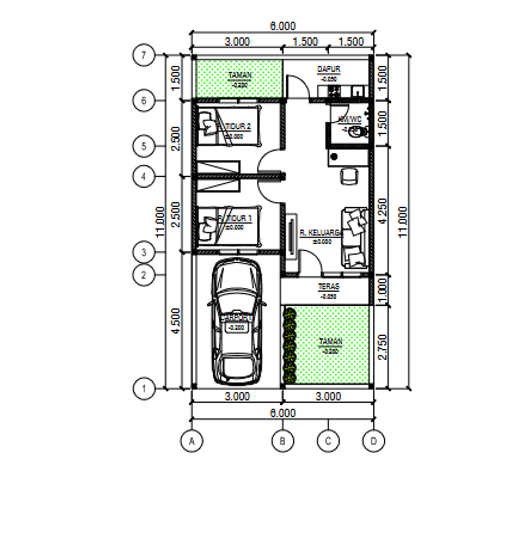 foto denah rumah tipe 32/66 BLOK C 03 perumahan CIMALATI INDAH RESIDENCE