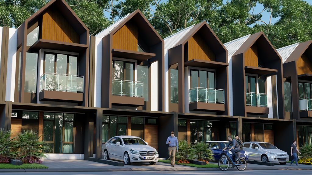 foto tampak rumah tipe 57/60 Dyera perumahan DE LORA