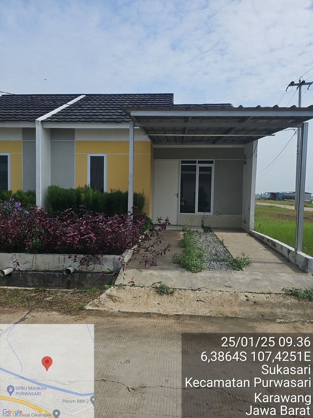 foto tampak rumah tipe 30/60 perumahan Gading Elok 3