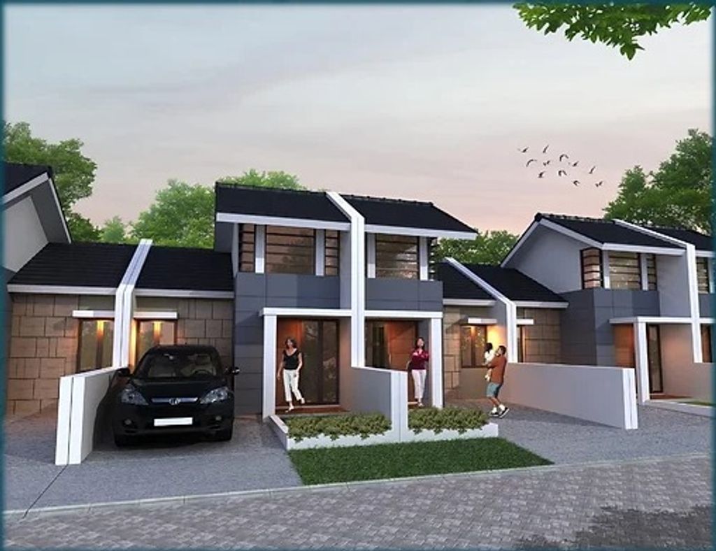 foto tampak rumah tipe 36/60 C perumahan Alana Regency Medokan Ayu