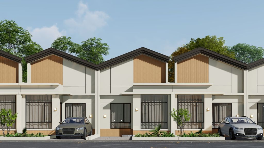 foto tampak rumah tipe ANGLO EXT perumahan Green Pilar Asri