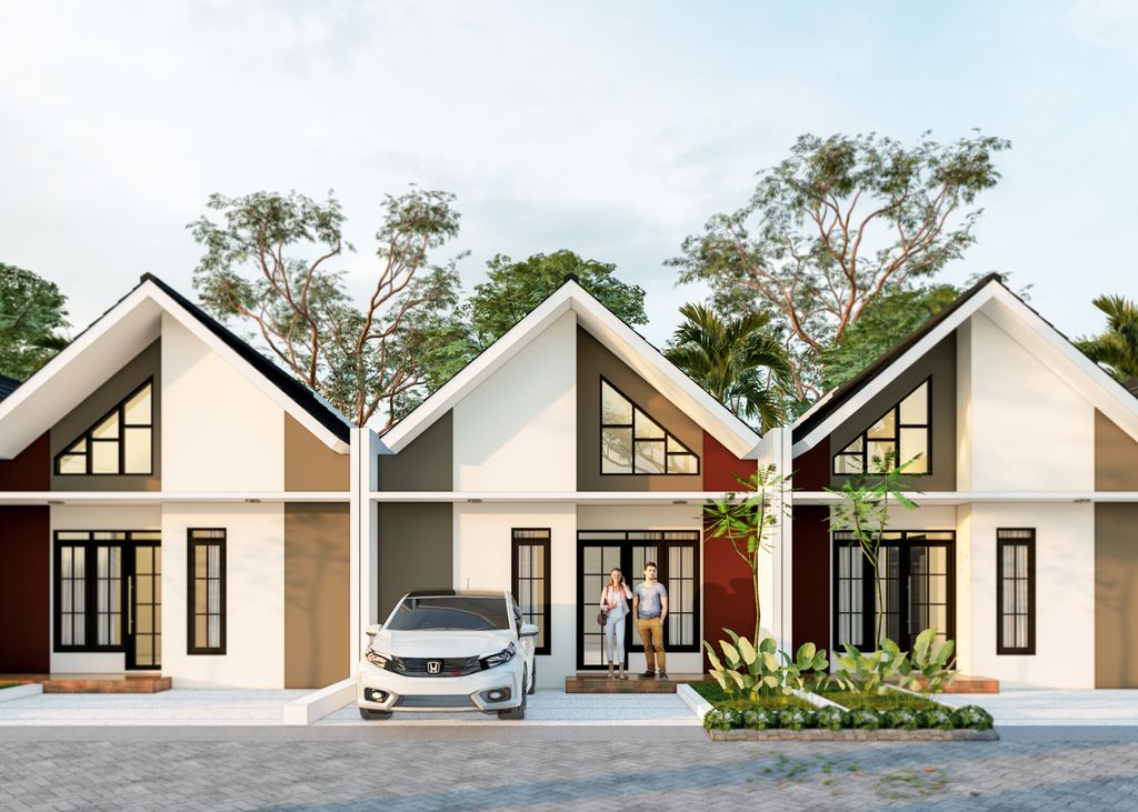 foto tampak rumah tipe Mezmerize perumahan PESONA PARK RESIDENCE