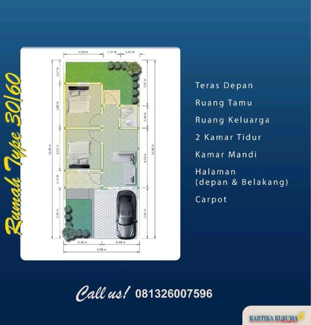 foto denah rumah tipe SEDERHANA perumahan KARTIKA KUSUMA RESIDENCE