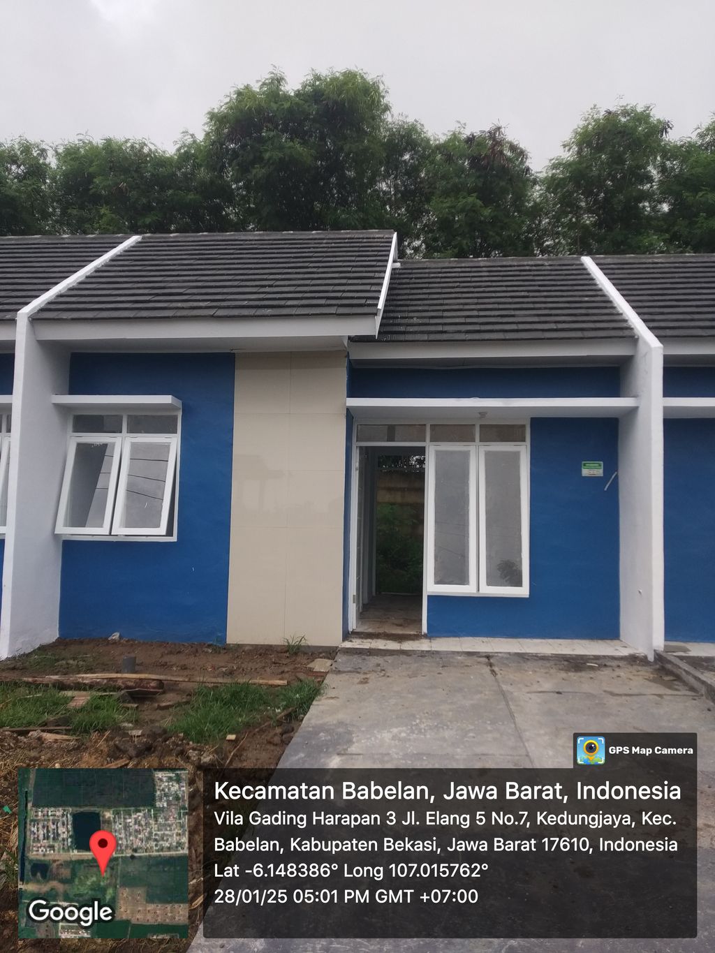 foto tampak rumah tipe 25/70 perumahan Villa Gading Harapan 3