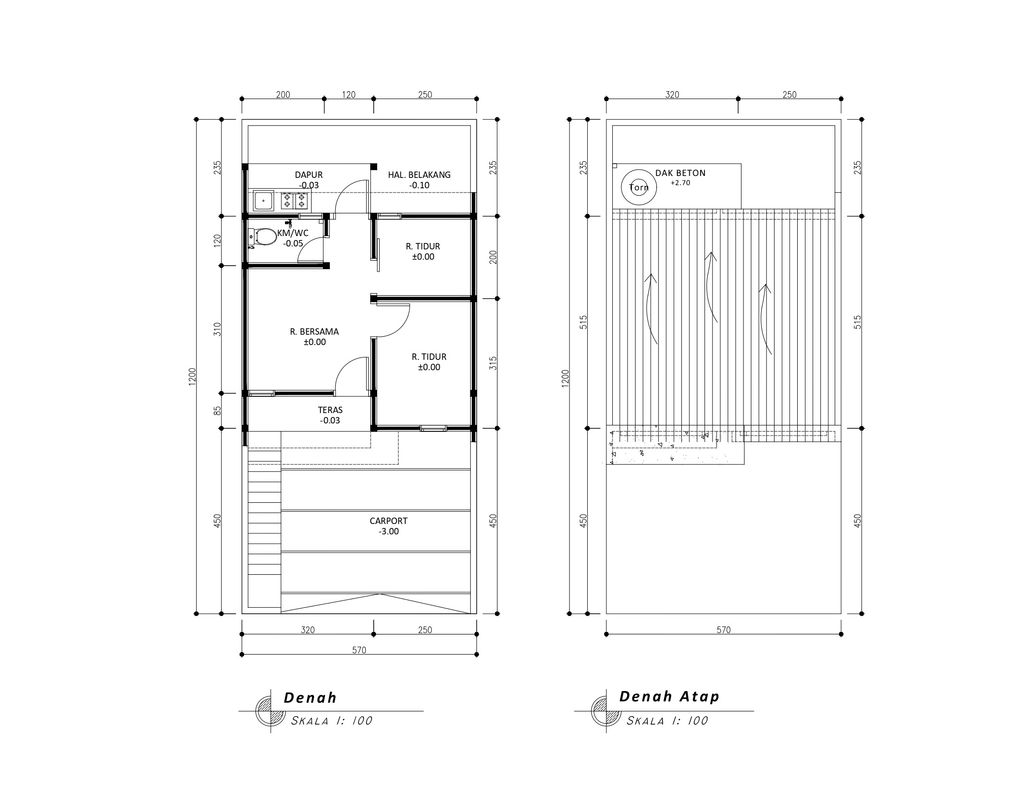 foto denah rumah tipe 30 1 Lantai Kontur 3m (352) perumahan G-Land Padalarang Valley