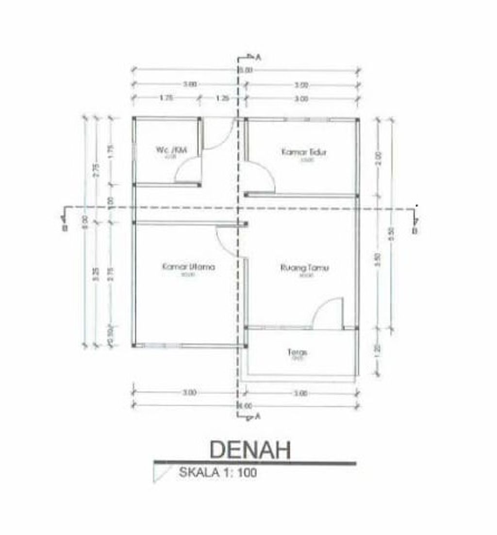 foto denah rumah tipe 36 perumahan MIARI RESIDENCE 12 LANJUTAN