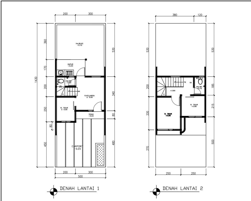 foto denah rumah tipe 43 Compact (3 kamar) (570) perumahan Cluster Beverly