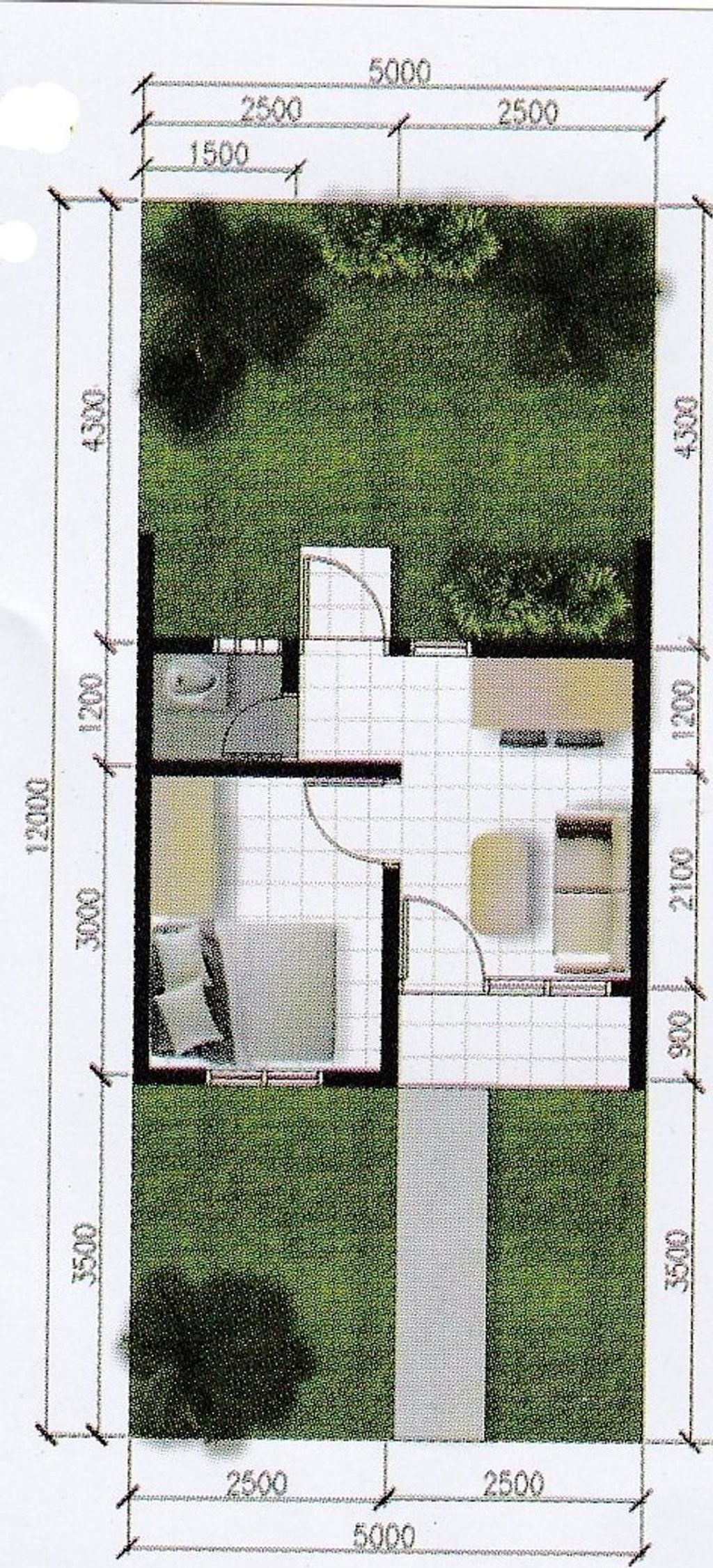 foto denah rumah tipe 25/75 perumahan Villa Gading Harapan 3