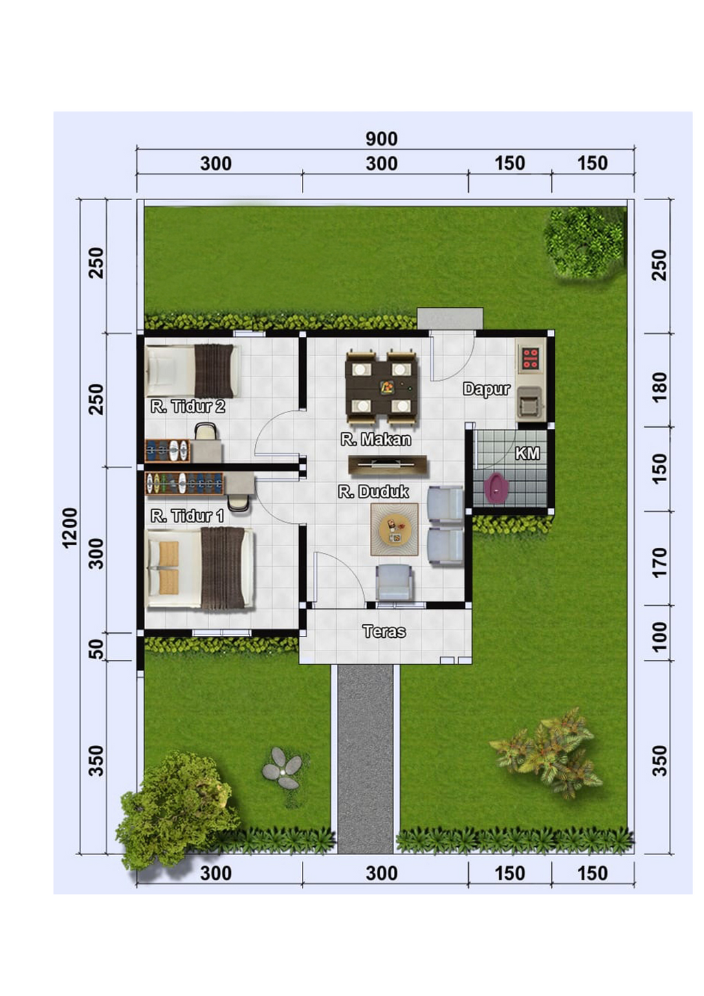 foto denah rumah tipe 36 perumahan SARILAMAK RESIDENCE 2