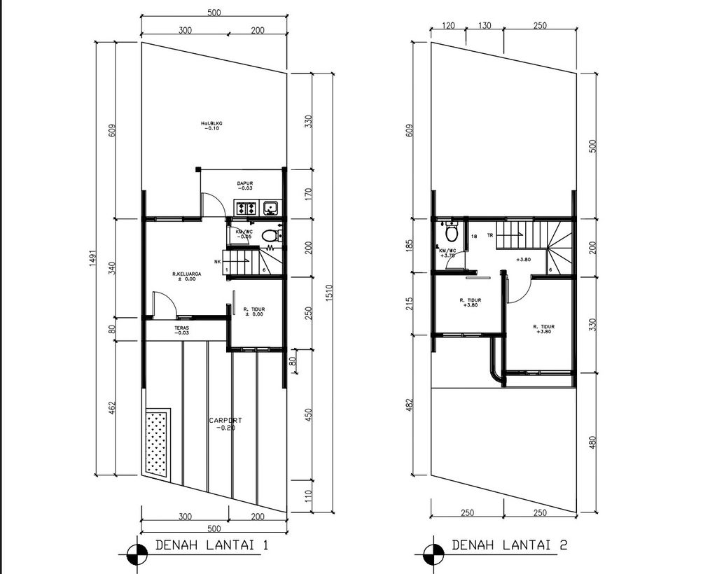 foto denah rumah tipe 43 Compact (3 kamar) (579) perumahan Cluster Beverly