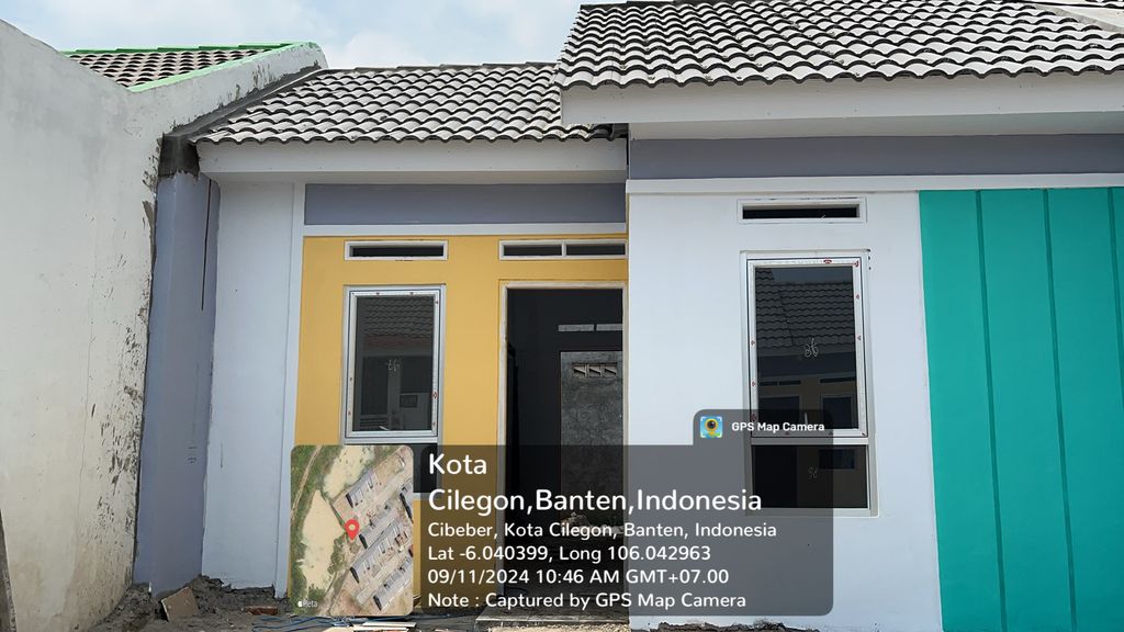 foto tampak rumah tipe 45/84 perumahan CURUG ASRI THP 3