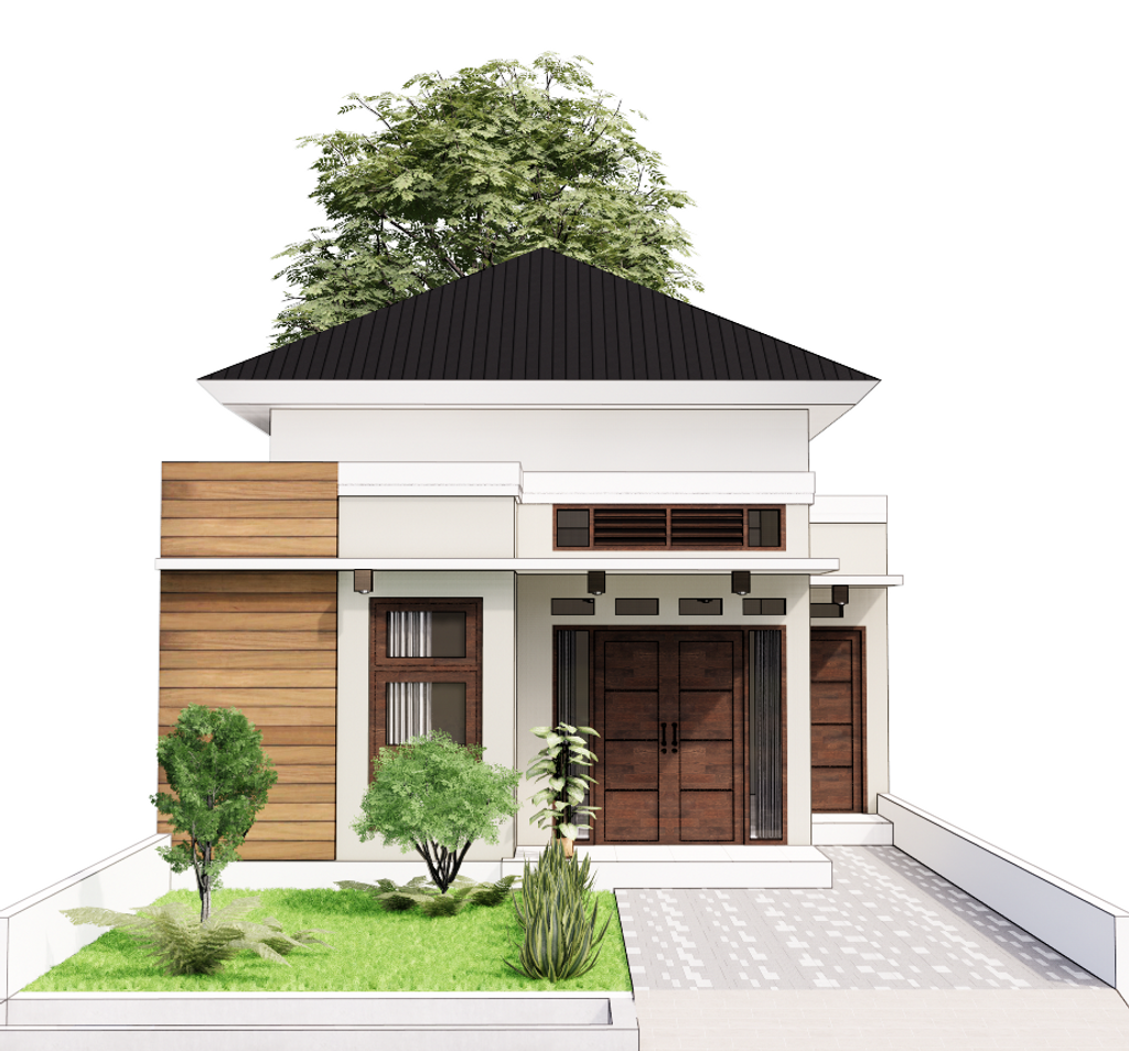foto tampak rumah tipe Zamrud perumahan Yuhana Residence