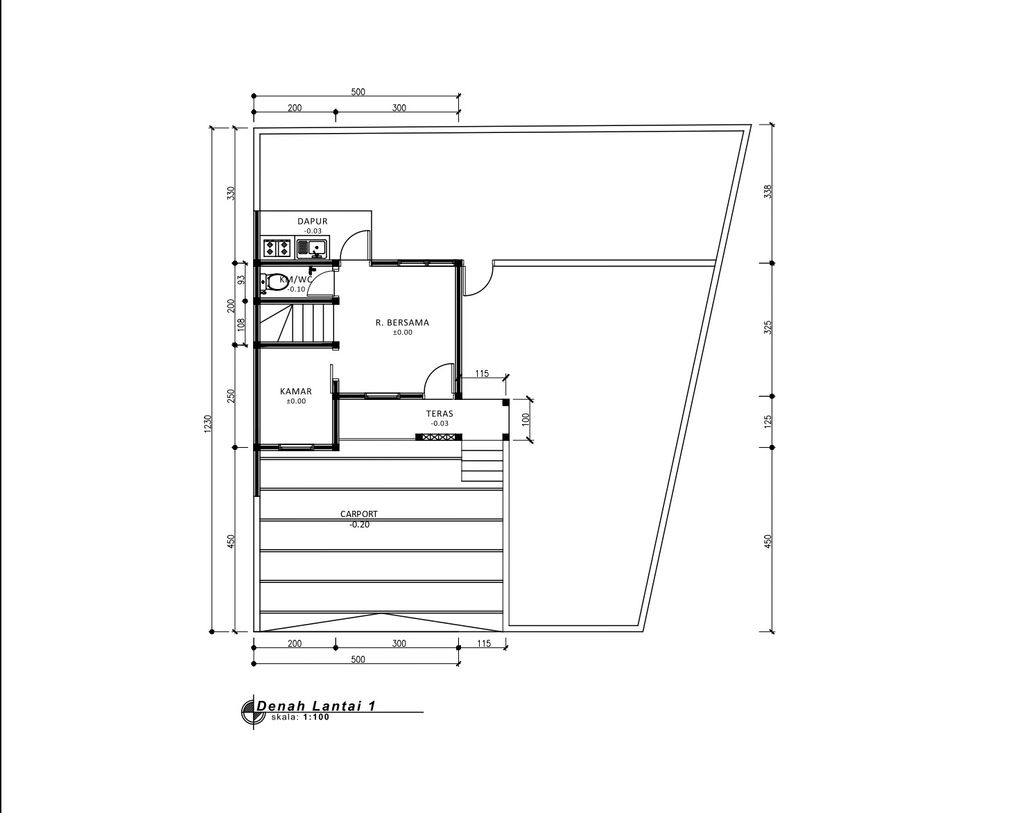 foto denah rumah tipe 45 Compact Classic Suites HC (689) perumahan G-Land Padalarang Residence