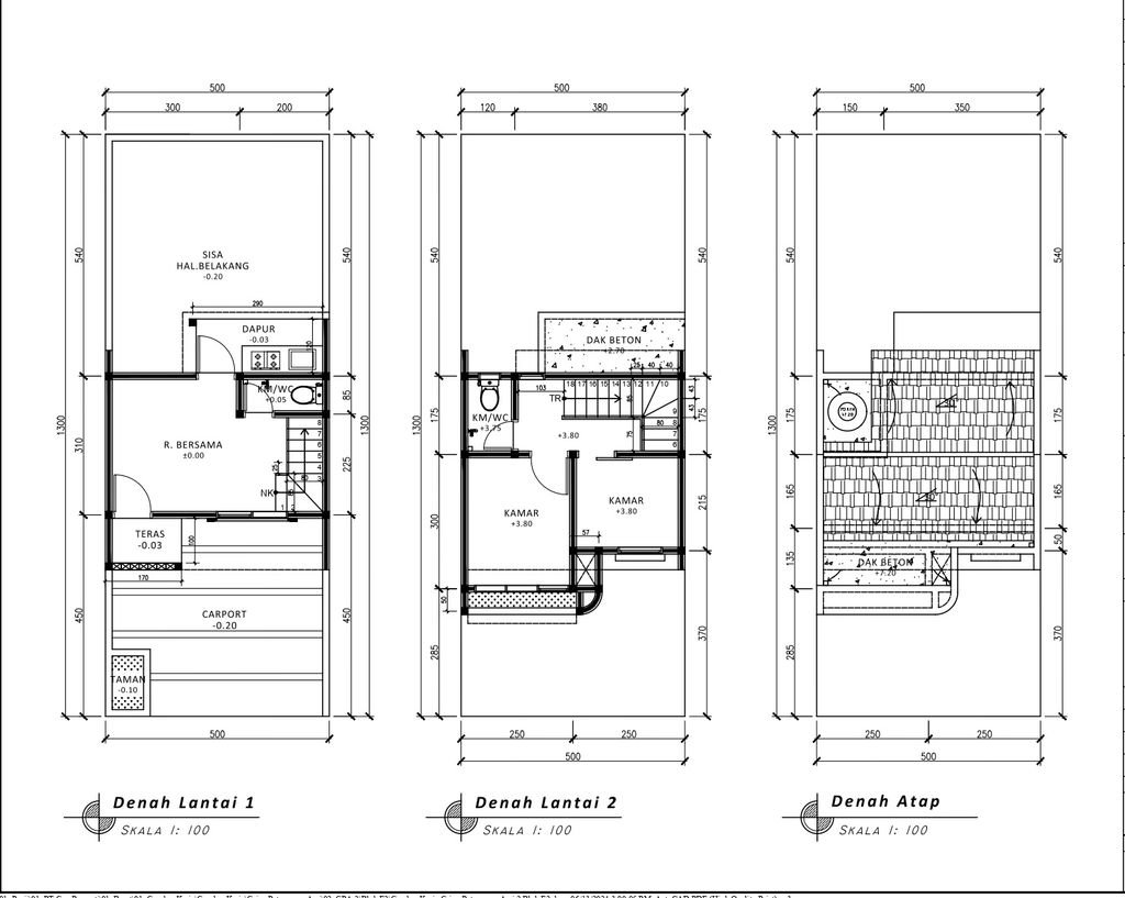 foto denah rumah tipe 38 Compact High Ceiling (2KT)(409) perumahan Griya Pataruman Asri 3