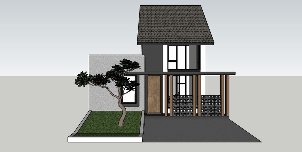 foto tampak rumah tipe 50 perumahan ANCOL RESIDENCE