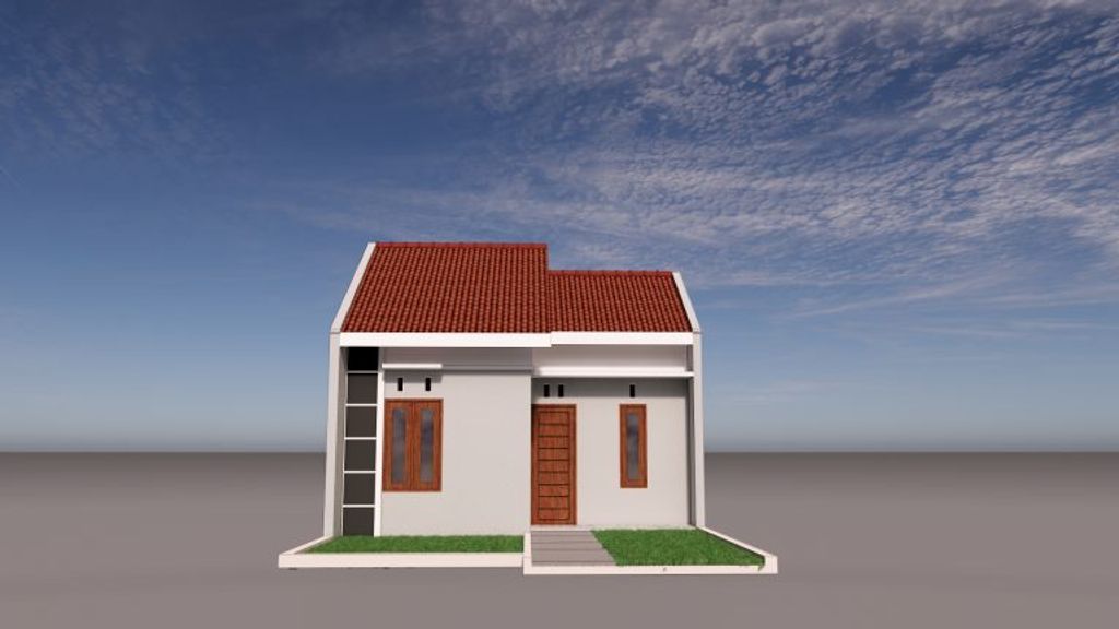 foto tampak rumah tipe 30/60 perumahan PERUMAHAN PAPAN KAHURIPAN