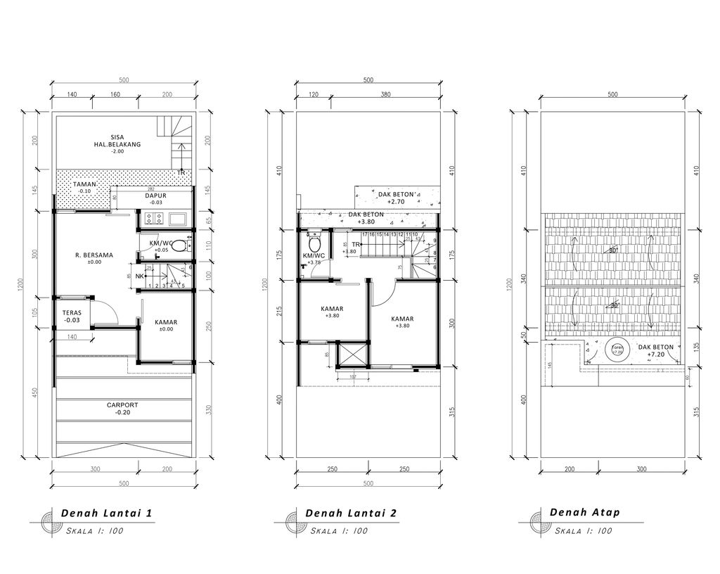 foto denah rumah tipe 43 Scandinavian Cozy Level (464) perumahan G-Land Padalarang Residence 3