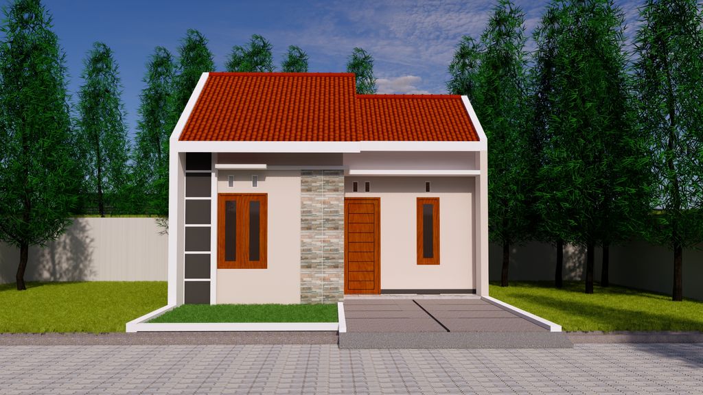 foto tampak rumah tipe 36 perumahan PERUMAHAN PAPAN KAHURIPAN
