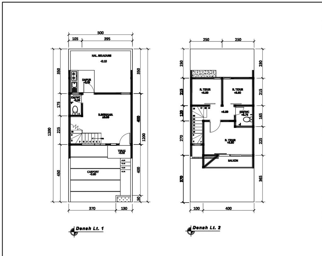 foto denah rumah tipe 50 Compact (3 kamar) (400) perumahan Bukit Sukanagara Resort