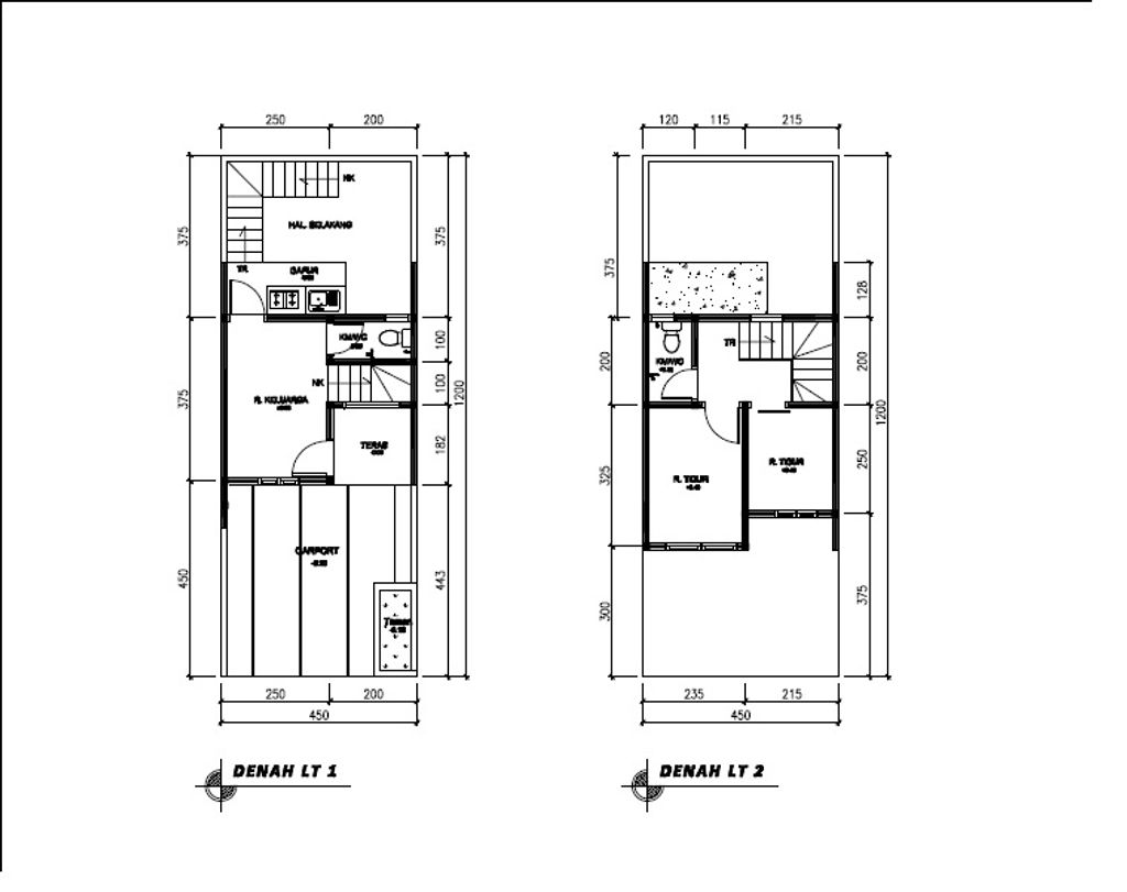 foto denah rumah tipe 38 Compact 2 Kamar HC (311) perumahan Bukit Sukanagara Resort