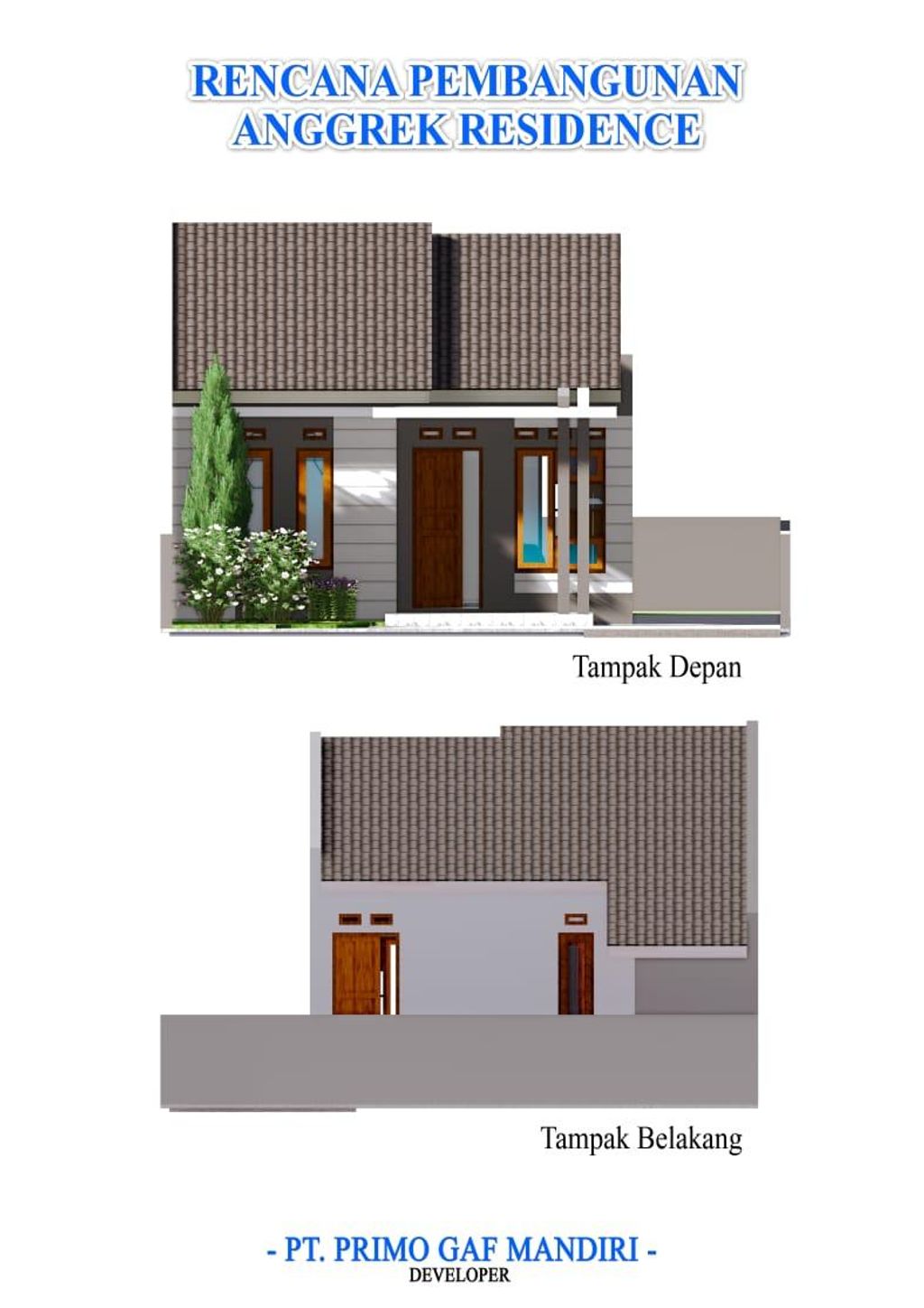 foto tampak rumah tipe 36+ perumahan Anggrek Residence