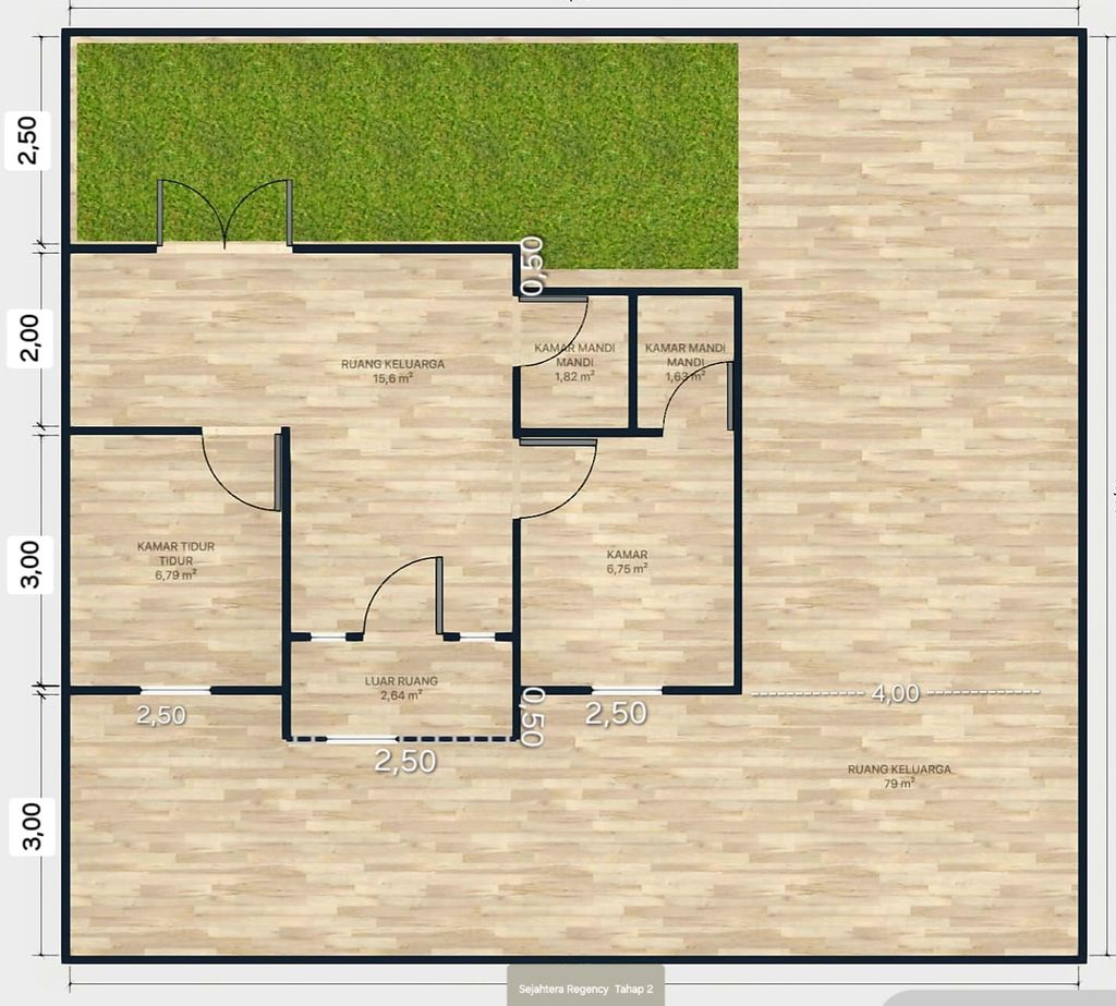 foto denah rumah tipe 36 perumahan SEJAHTERA REGENCY TAHAP 2
