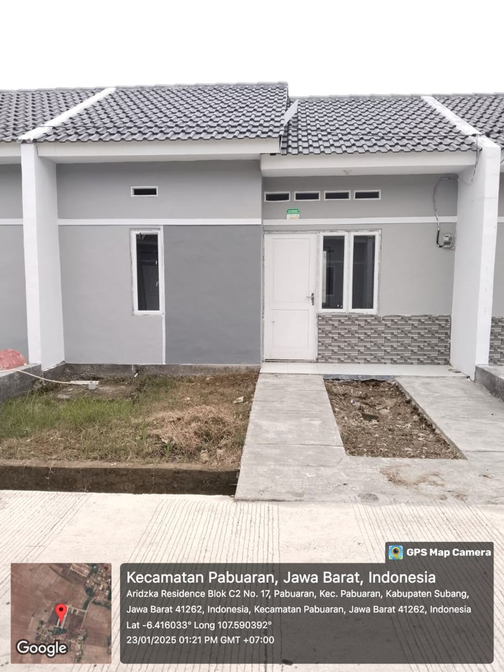 foto tampak rumah tipe subsidi perumahan ARIDZKA NURSALAM RESIDENCE