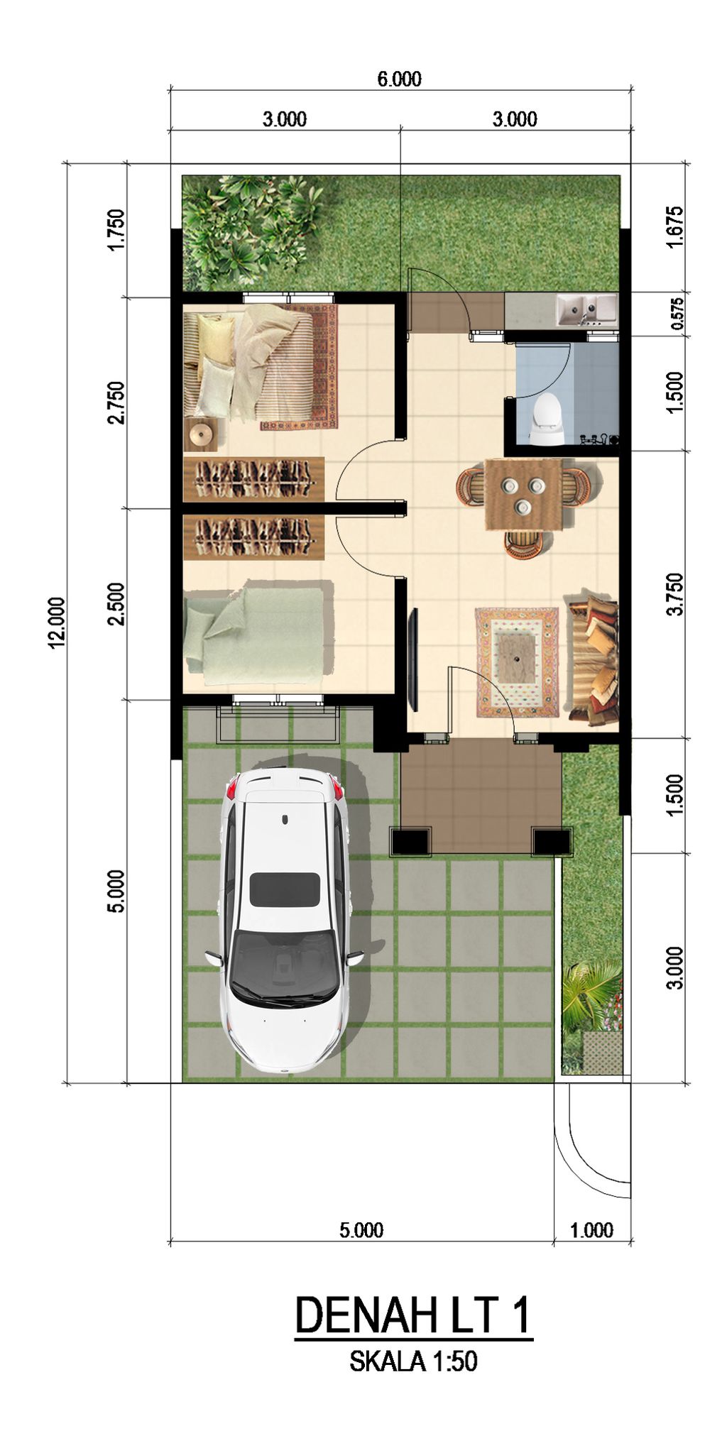 foto denah rumah tipe SADEWA 2 HOOK 34/132 (NOV 24) perumahan Cluster Sriwijaya - Darmawangsa Residence Bekasi