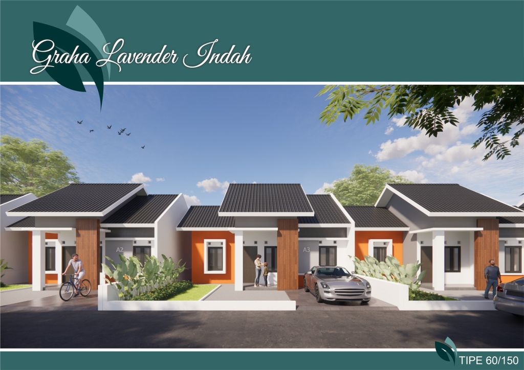 foto tampak rumah tipe KOMERSIL 60/150 perumahan GRAHA LAVENDER INDAH
