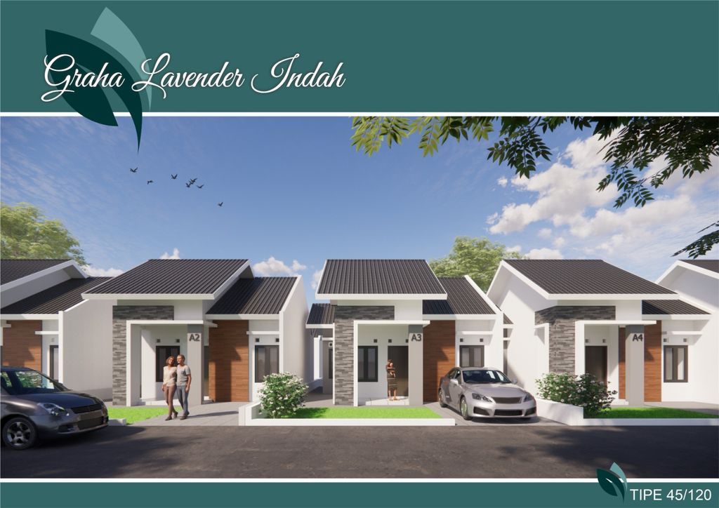 foto tampak rumah tipe KOMERSIL 45/120 perumahan GRAHA LAVENDER INDAH