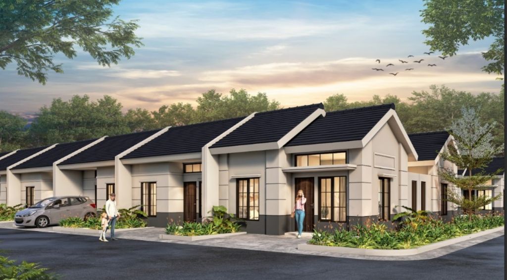 foto tampak rumah tipe EMERALD 30/89 343.600.000 perumahan PURI HARMONI JONGGOL