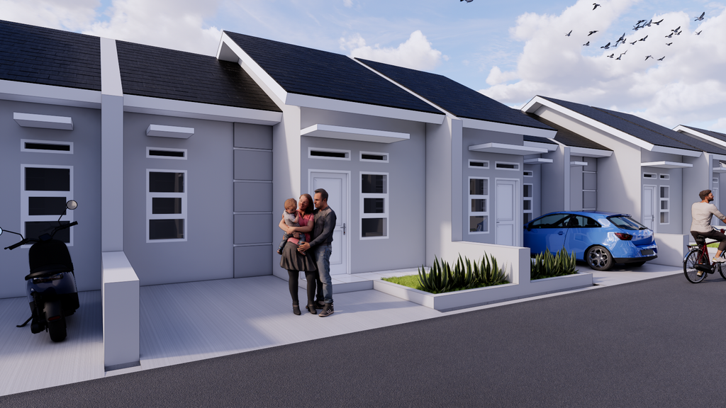 foto tampak rumah tipe 36 perumahan GARUDA MAS RESIDENCE