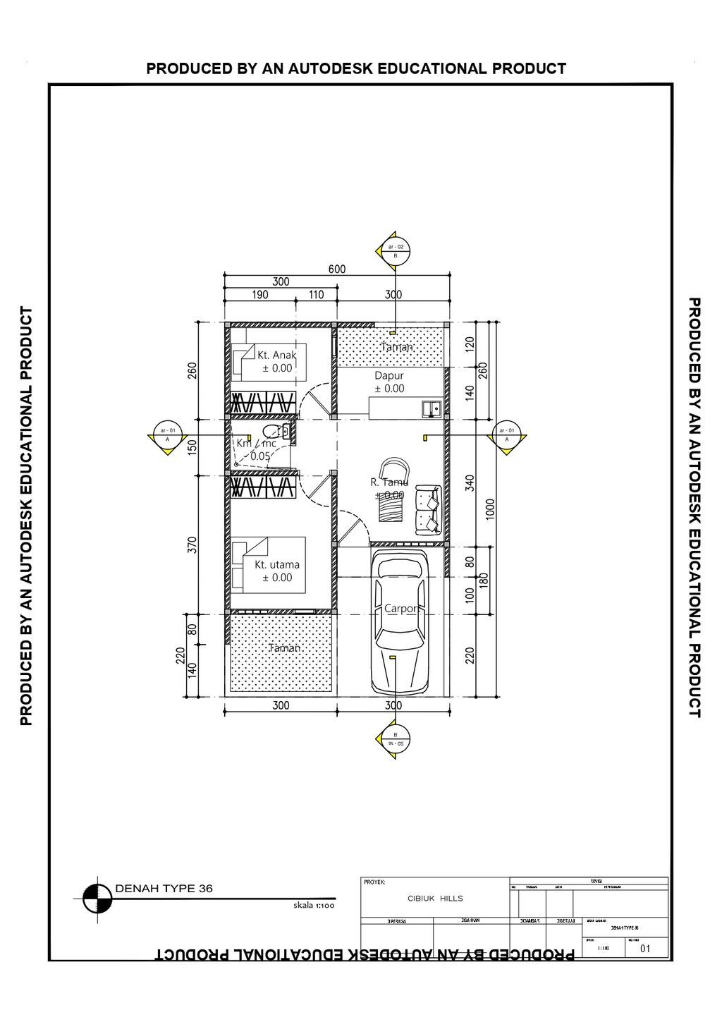 foto denah rumah tipe 36/60 2025 perumahan MANDALA CIBIUK HILLS