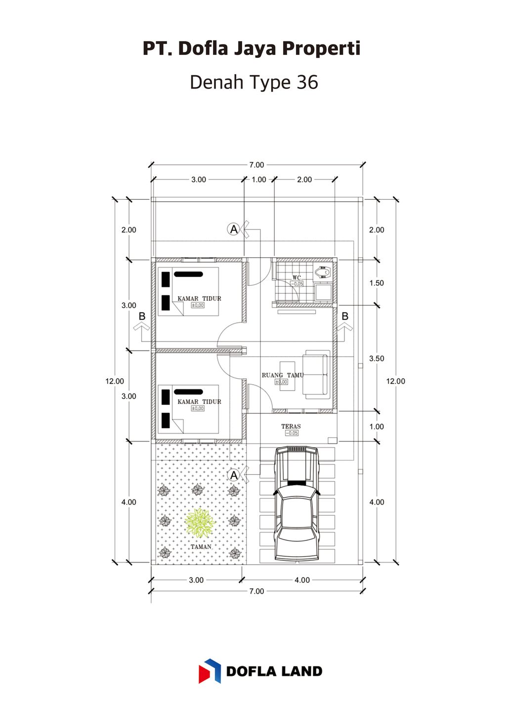 foto denah rumah tipe 36 perumahan Alana Residence 7