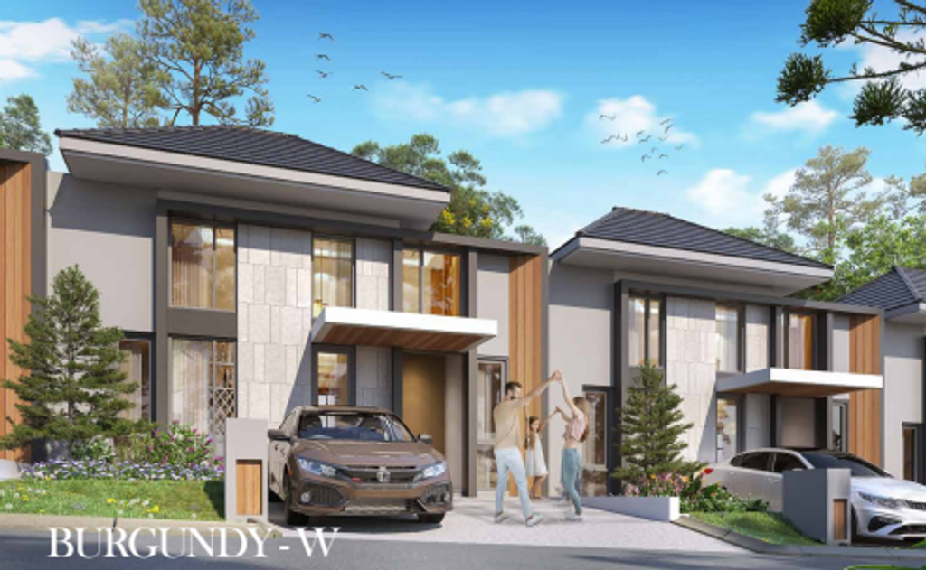 foto tampak rumah tipe BURGUNDY-W - COR perumahan PERUMAH CITRA CITY SENTUL KAWASAN REGULER