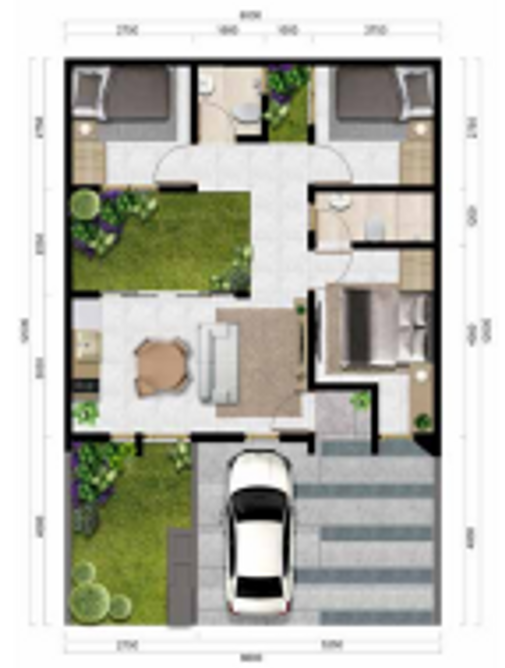 foto denah rumah tipe BURGUNDY-W - COR perumahan PERUMAH CITRA CITY SENTUL KAWASAN REGULER