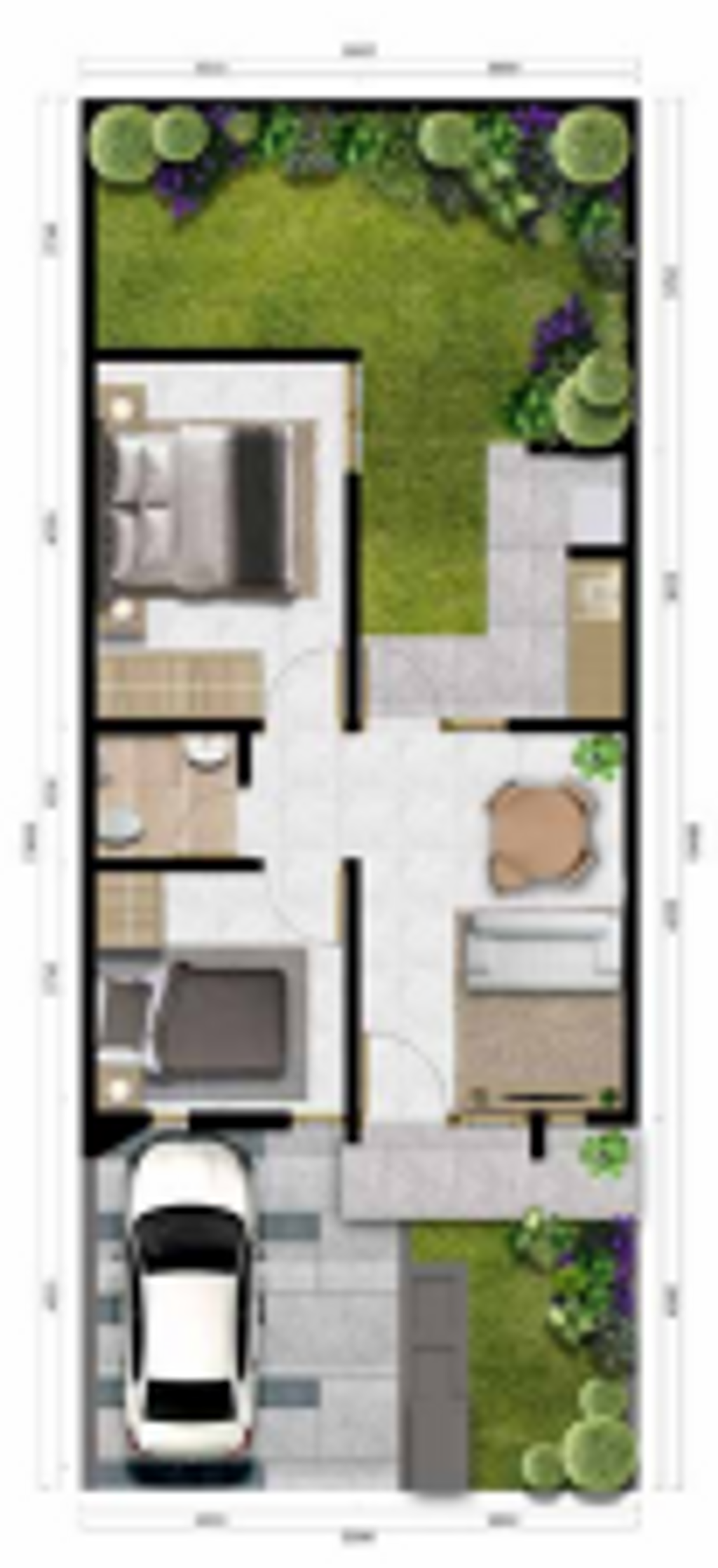 foto denah rumah tipe ALSACE-W - COR perumahan PERUMAH CITRA CITY SENTUL KAWASAN REGULER