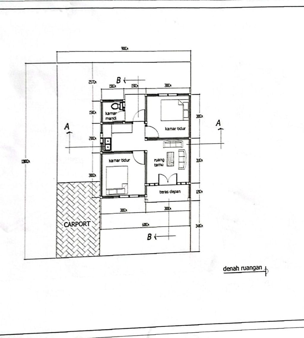 foto denah rumah tipe 36 perumahan Siagian Agro Permai VIII