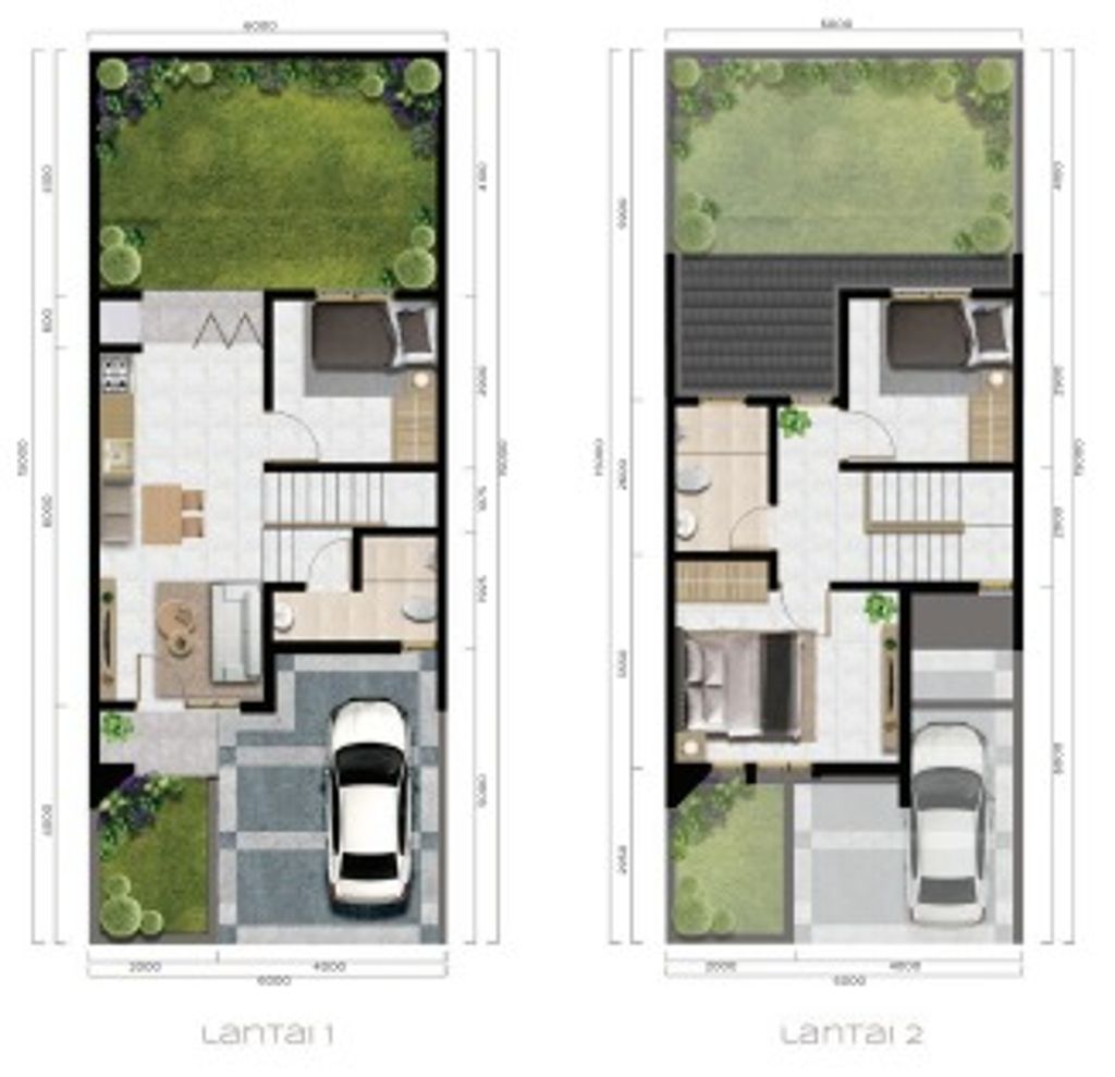 foto denah rumah tipe CHABLIS - CHR perumahan PERUMAH CITRA CITY SENTUL KAWASAN REGULER
