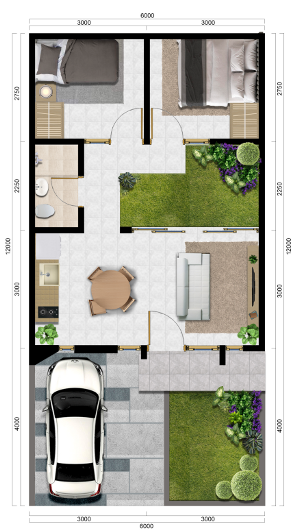 foto denah rumah tipe AUBE - CHR perumahan PERUMAH CITRA CITY SENTUL KAWASAN REGULER