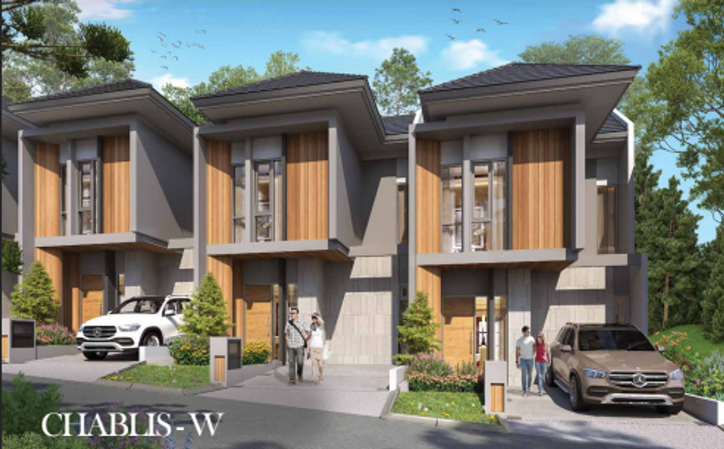 foto tampak rumah tipe CHABLIS-W - COR perumahan PERUMAH CITRA CITY SENTUL KAWASAN REGULER