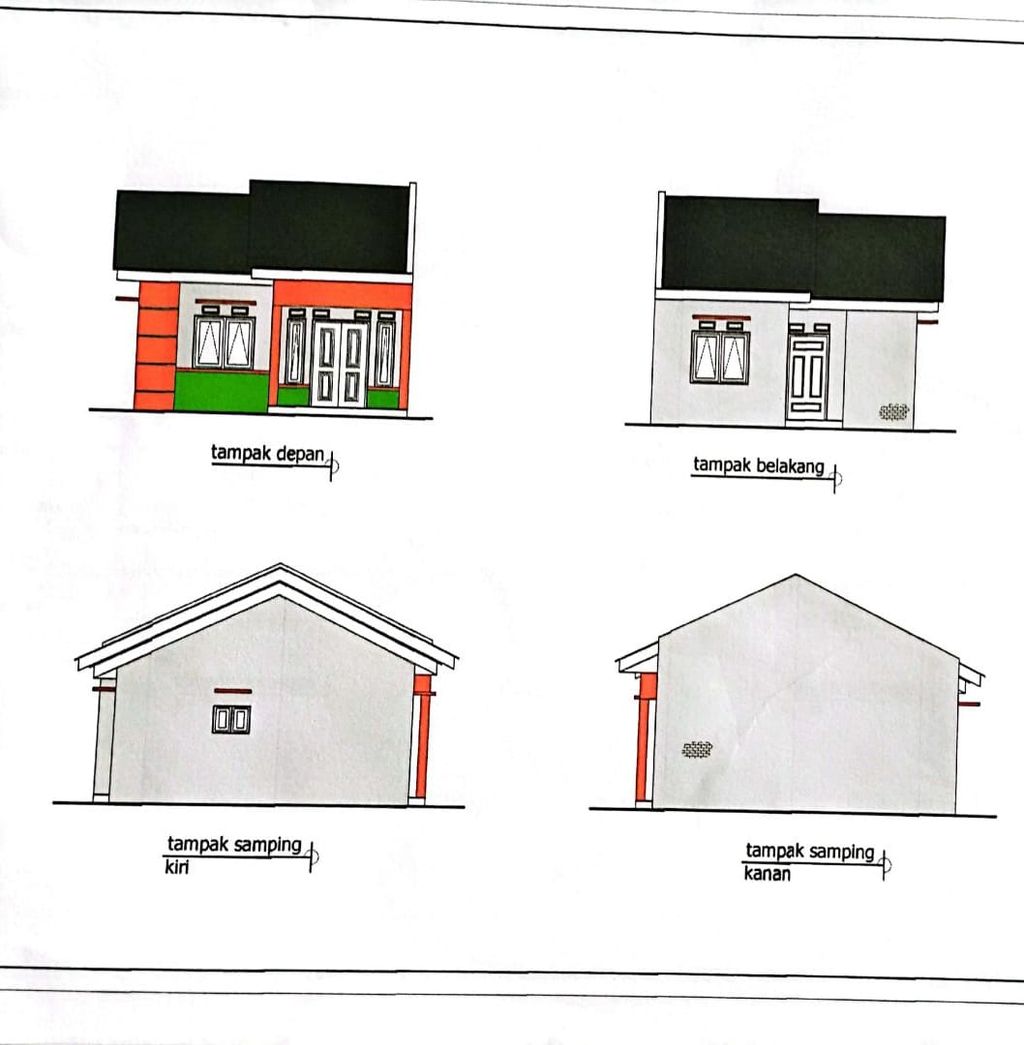 foto tampak rumah tipe 36 perumahan Siagian Agro Permai VIII