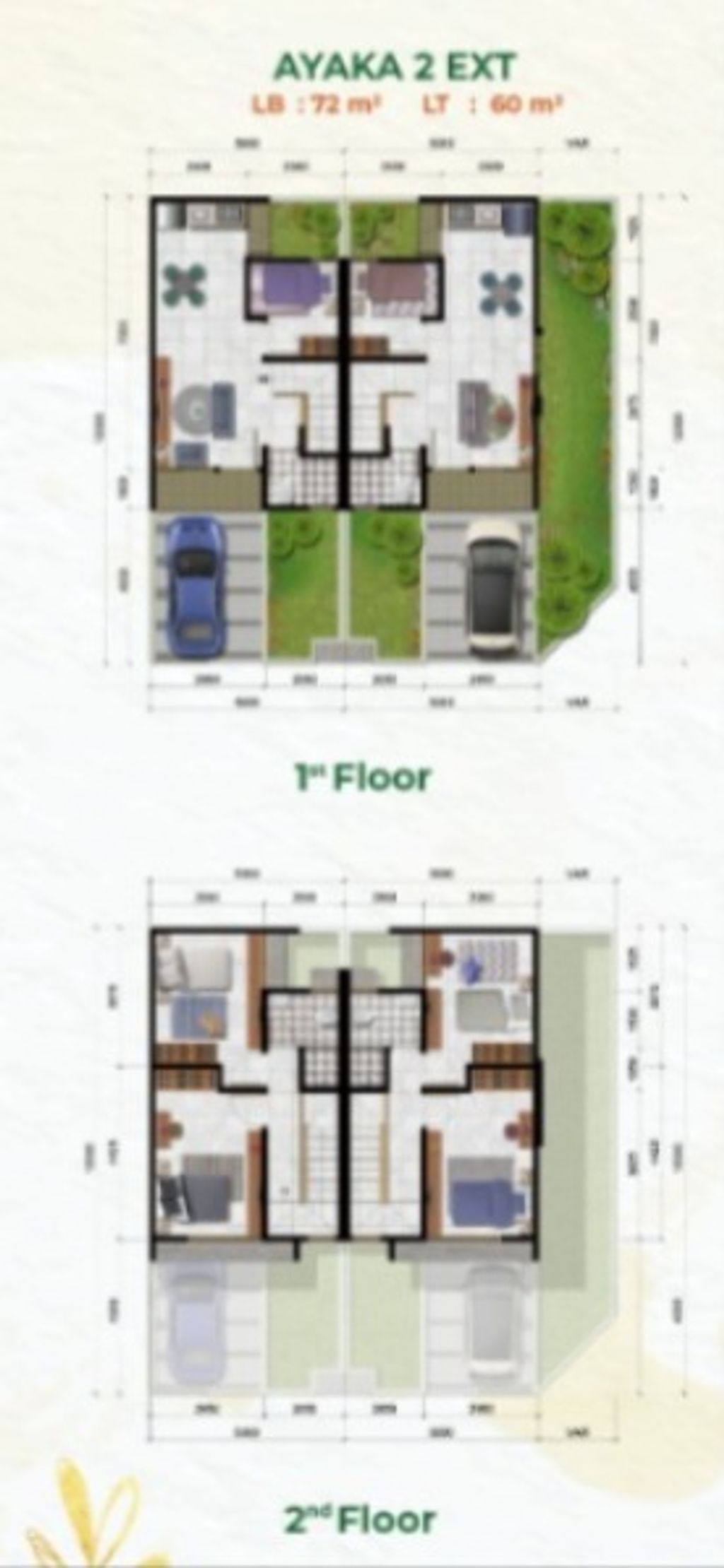 foto denah rumah tipe ayaka 2 STD - EXTENSION perumahan CITRA ECOPOLIS RAYA - ECO RESIDENCE - BELLE FLEUR EXT